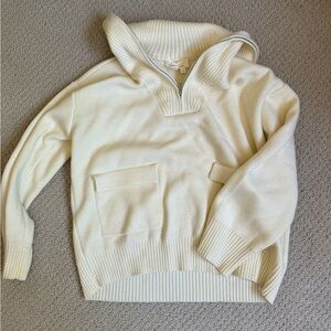 Anthropologie Cream Colored Pullover Sweater - Size M
